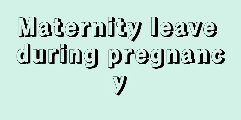 Maternity leave during pregnancy