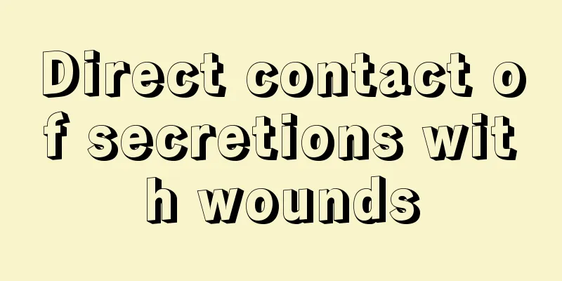 Direct contact of secretions with wounds