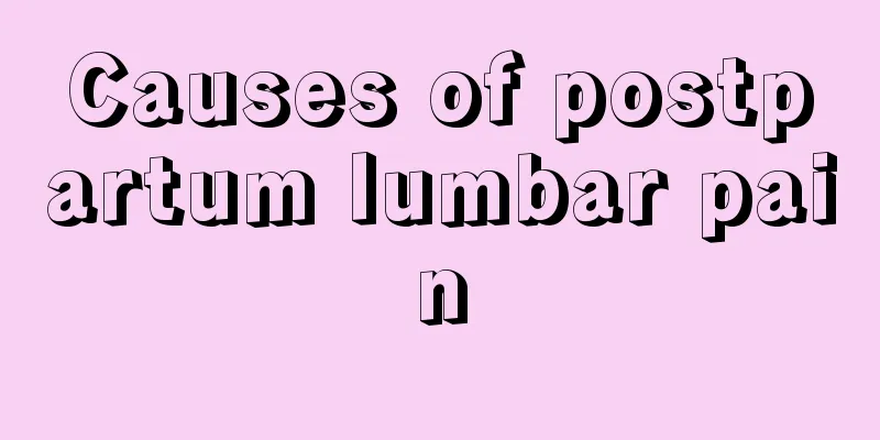 Causes of postpartum lumbar pain