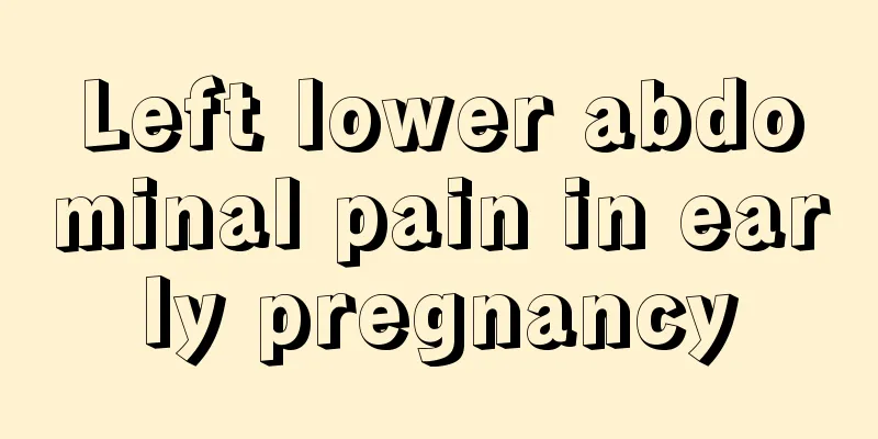 Left lower abdominal pain in early pregnancy