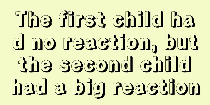 The first child had no reaction, but the second child had a big reaction