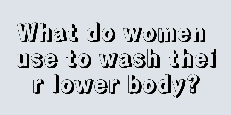 What do women use to wash their lower body?