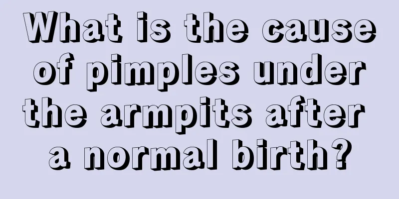 What is the cause of pimples under the armpits after a normal birth?