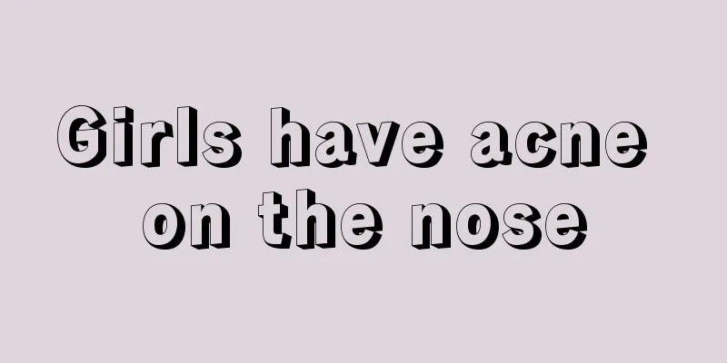 Girls have acne on the nose