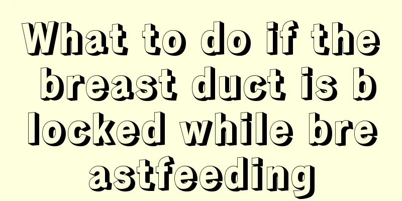 What to do if the breast duct is blocked while breastfeeding