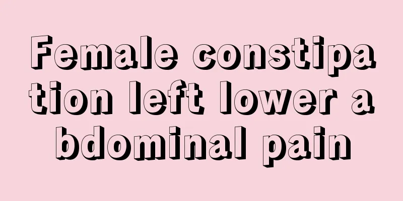 Female constipation left lower abdominal pain