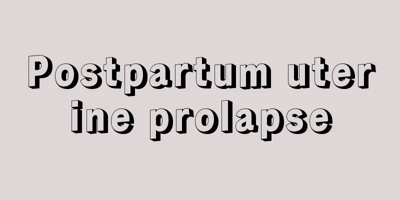 Postpartum uterine prolapse