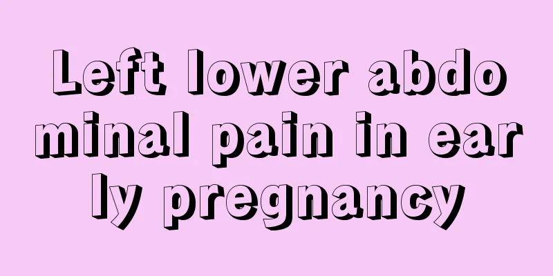 Left lower abdominal pain in early pregnancy