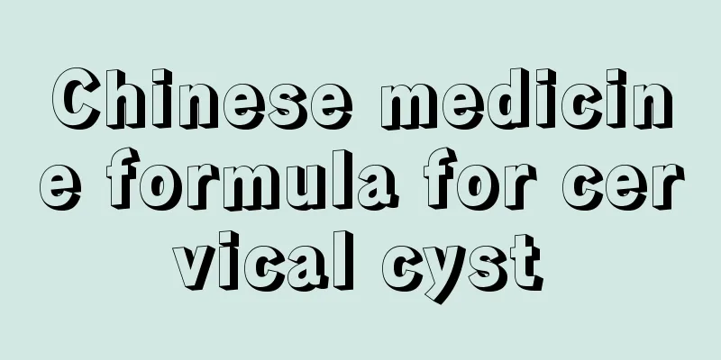 Chinese medicine formula for cervical cyst