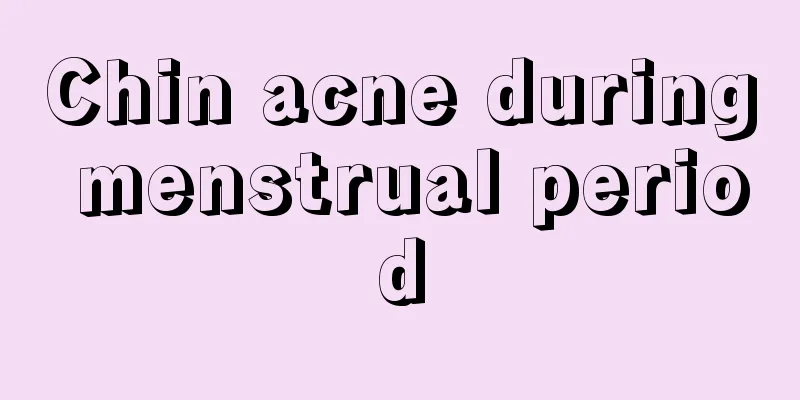 Chin acne during menstrual period