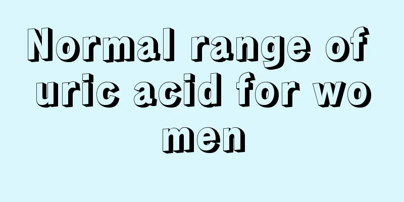 Normal range of uric acid for women