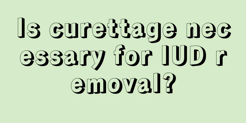 Is curettage necessary for IUD removal?