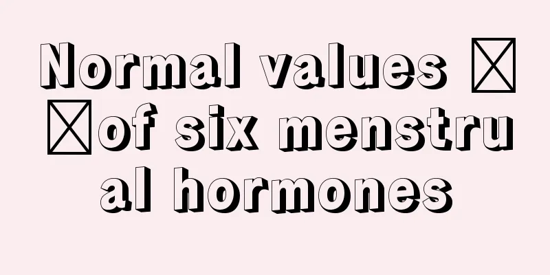 Normal values ​​of six menstrual hormones