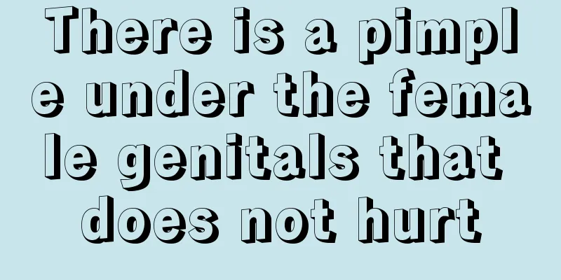 There is a pimple under the female genitals that does not hurt