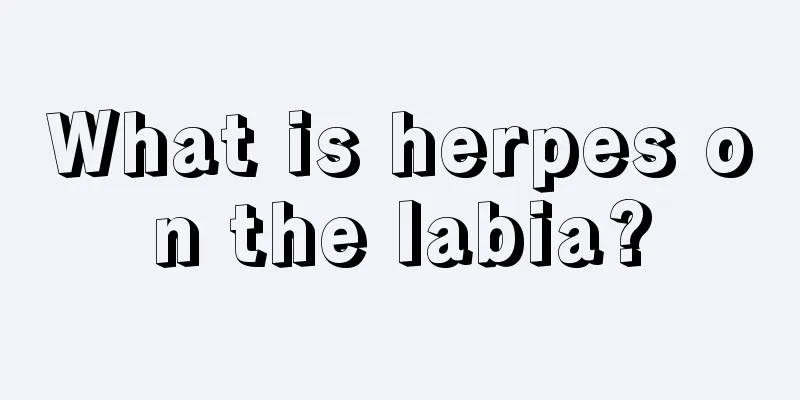 What is herpes on the labia?