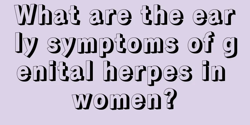 What are the early symptoms of genital herpes in women?