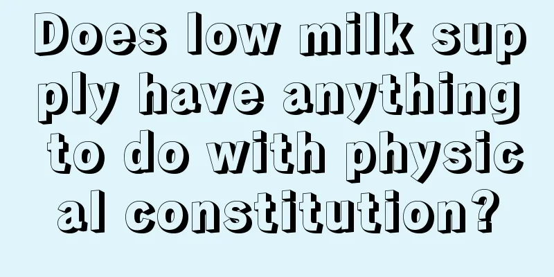 Does low milk supply have anything to do with physical constitution?