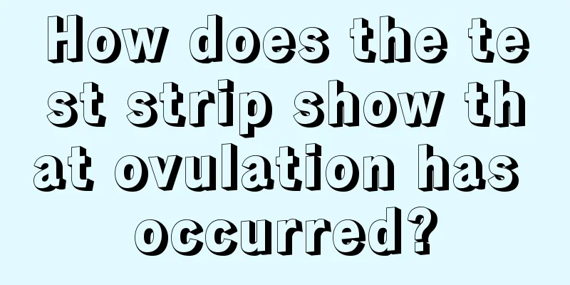 How does the test strip show that ovulation has occurred?