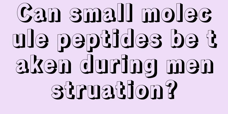 Can small molecule peptides be taken during menstruation?