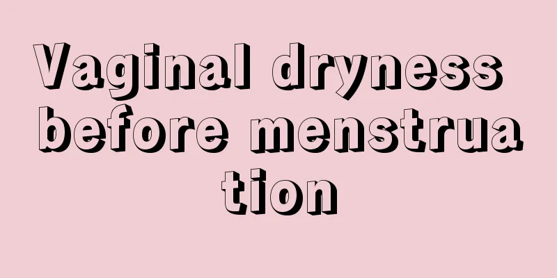 Vaginal dryness before menstruation