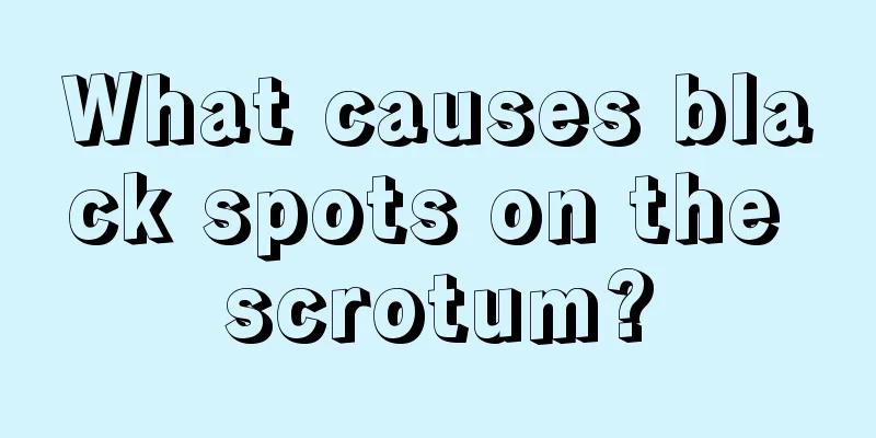 What causes black spots on the scrotum?