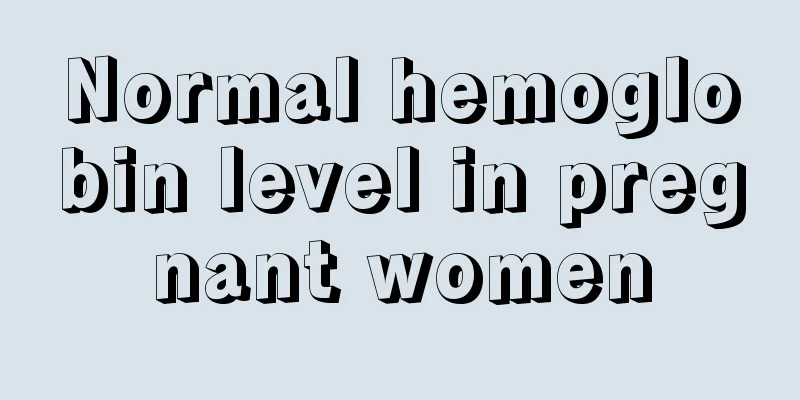 Normal hemoglobin level in pregnant women