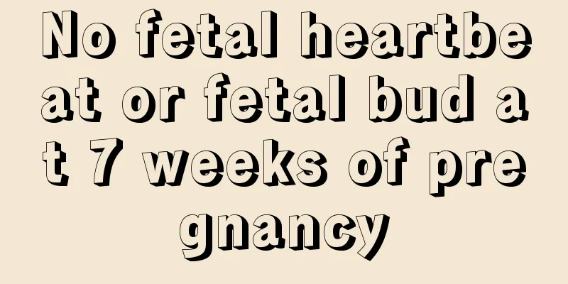 No fetal heartbeat or fetal bud at 7 weeks of pregnancy