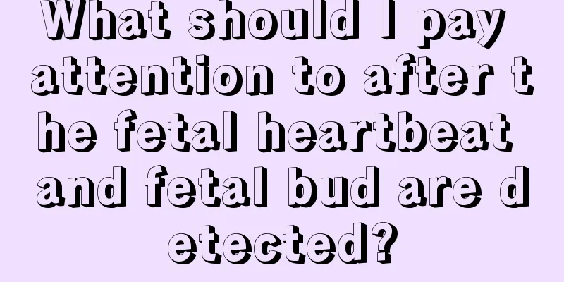 What should I pay attention to after the fetal heartbeat and fetal bud are detected?