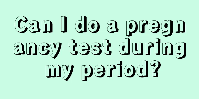 Can I do a pregnancy test during my period?