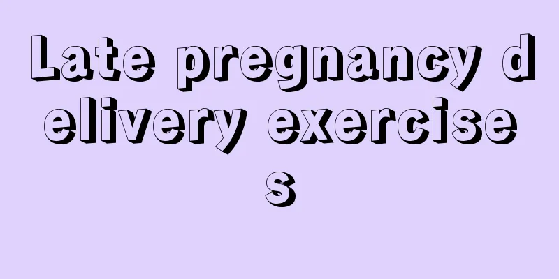 Late pregnancy delivery exercises