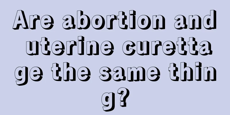 Are abortion and uterine curettage the same thing?