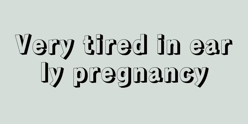 Very tired in early pregnancy