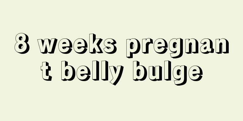 8 weeks pregnant belly bulge