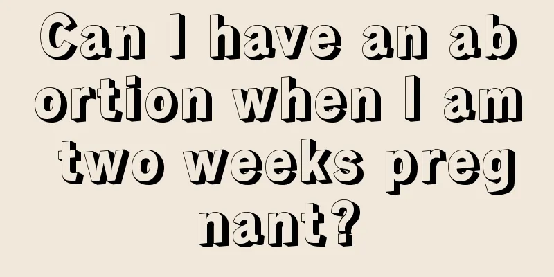 Can I have an abortion when I am two weeks pregnant?