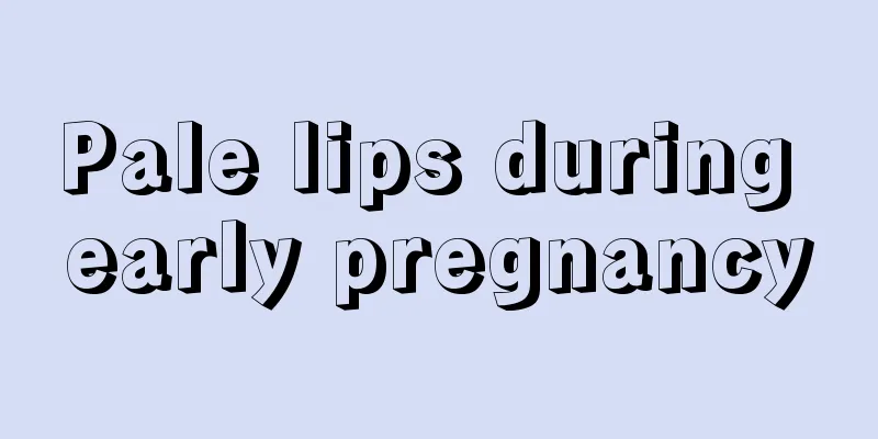 Pale lips during early pregnancy