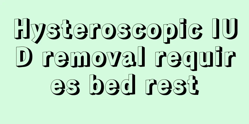 Hysteroscopic IUD removal requires bed rest