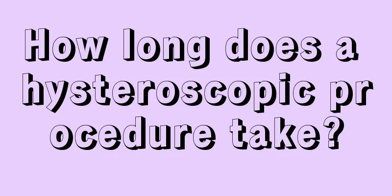 How long does a hysteroscopic procedure take?