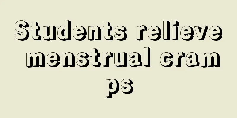 Students relieve menstrual cramps