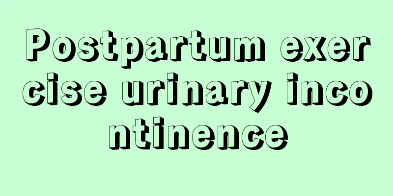 Postpartum exercise urinary incontinence