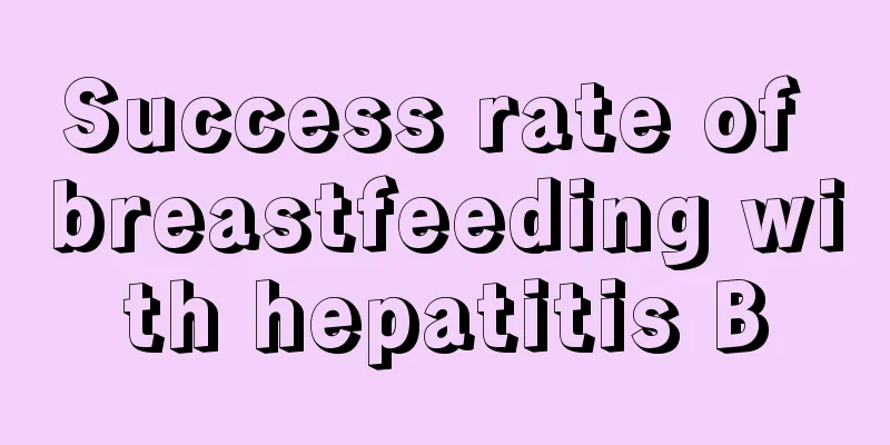 Success rate of breastfeeding with hepatitis B