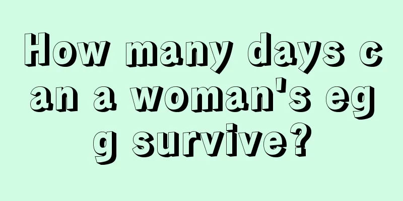 How many days can a woman's egg survive?