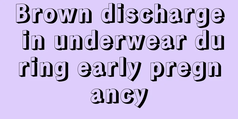 Brown discharge in underwear during early pregnancy