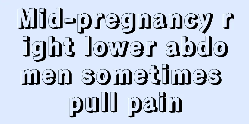 Mid-pregnancy right lower abdomen sometimes pull pain