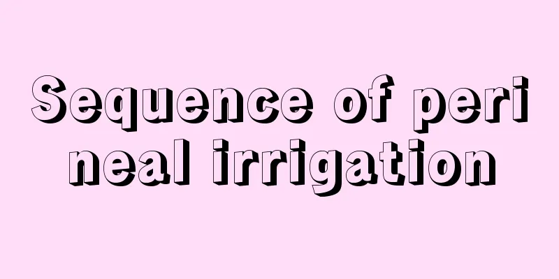 Sequence of perineal irrigation