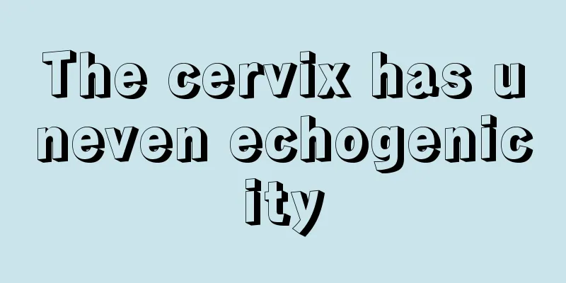 The cervix has uneven echogenicity