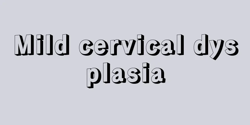 Mild cervical dysplasia