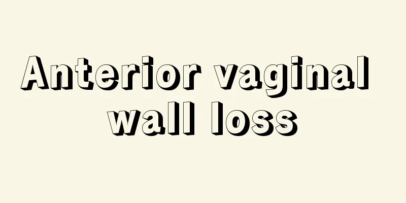 Anterior vaginal wall loss