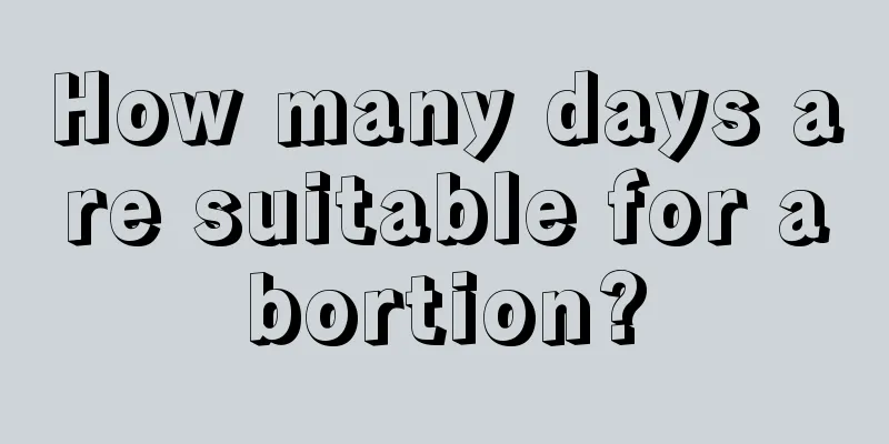 How many days are suitable for abortion?