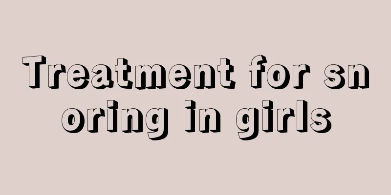 Treatment for snoring in girls