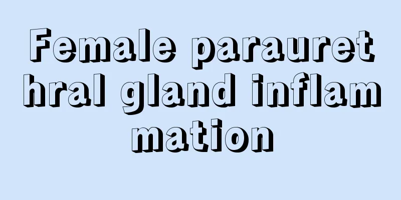 Female paraurethral gland inflammation